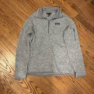 Grey Patagonia Quarterzip Good Condition Size Large